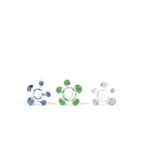 White Rhino Glass Screens | Flower | Assorted Colors | Size Small (30 Pack)